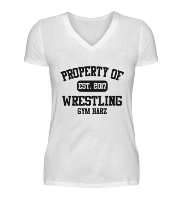 Property Wrestling Gym Girlie Vneck - V-Neck Damenshirt-3