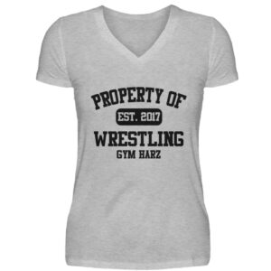 Property Wrestling Gym Girlie Vneck - V-Neck Damenshirt-17