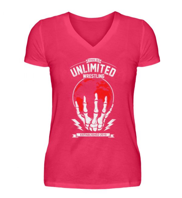 Unlimited World Girlie V-Neck - V-Neck Damenshirt-1610