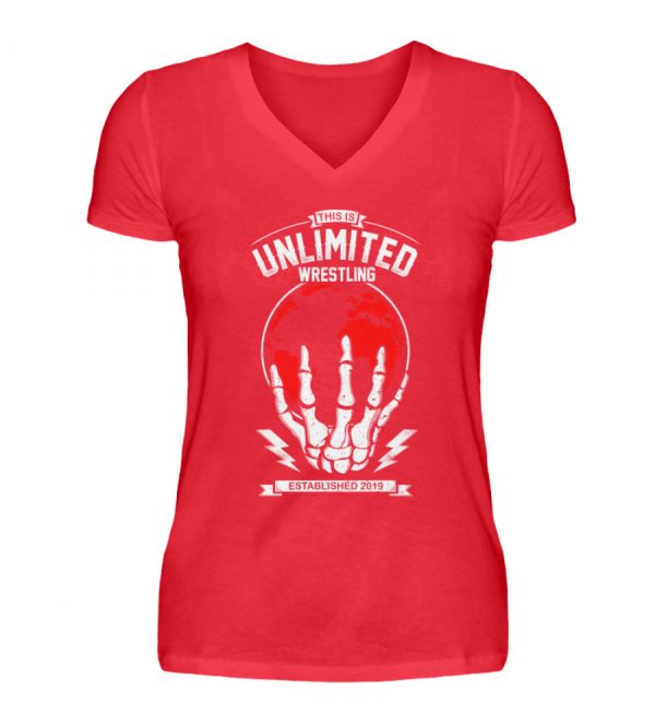 Unlimited World Girlie V-Neck - V-Neck Damenshirt-2561